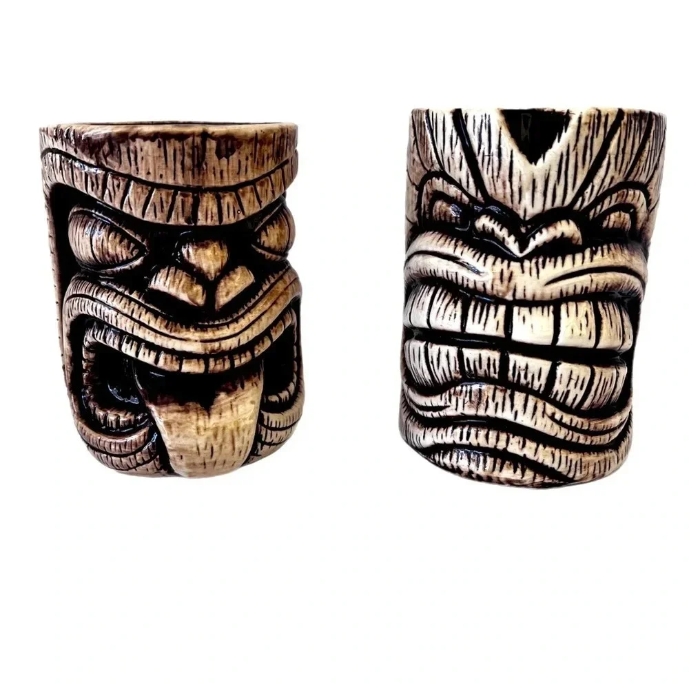 Collectibles Tiki Mugs (2) tiki toscano Lono & Kanaloa Ceramic Pair.